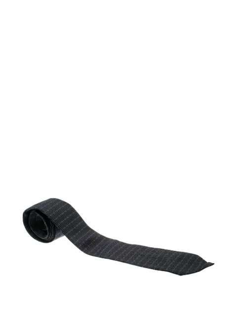 Dunhill pre-owned grid-pattern silk tie Black 210304