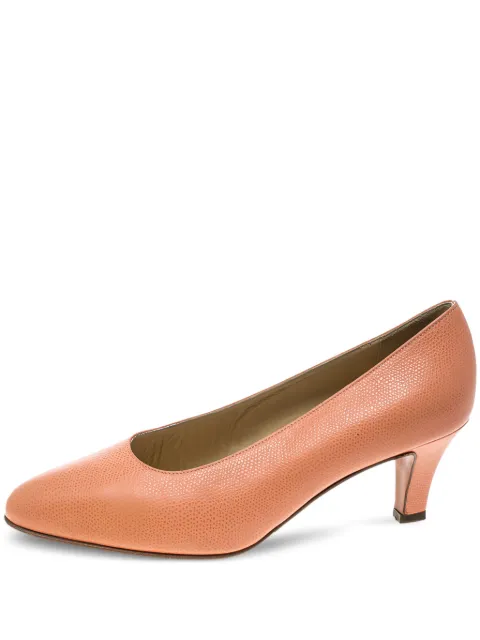 Celine Pre-Owned 60mm leather heeled pumps Pink 166320