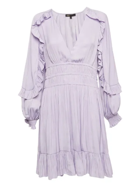Maje pre-owned ruffled long-sleeve dress Purple 1033480