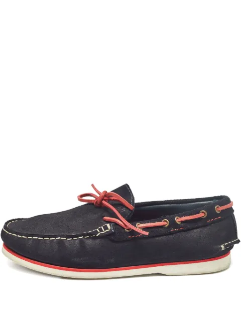 Carolina Herrera Vintage leather boat shoes Black 1031998