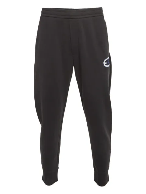 Emporio Armani Pre-Owned embroidered-logo sweatpants Black 1033308