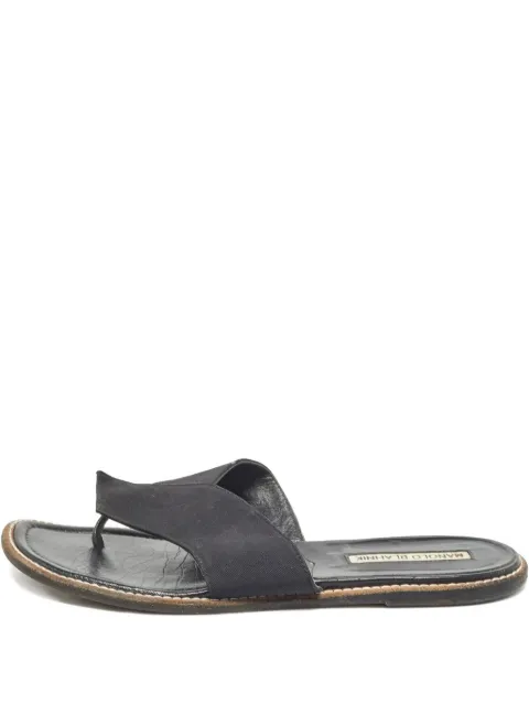 Manolo Blahnik 2023 canvas slides Black 1010089