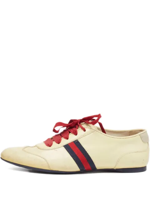 Gucci Pre-Owned leather sneakers Neutrals 1029274