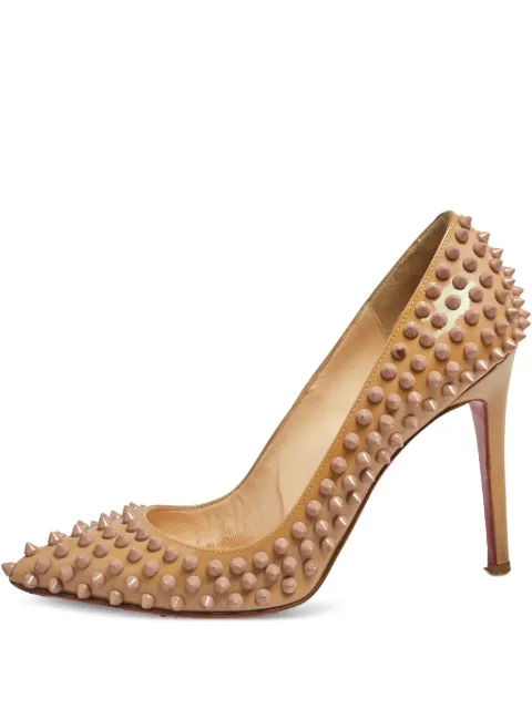 Christian Louboutin Pre-Owned spiked heeled pumps Neutrals 551460