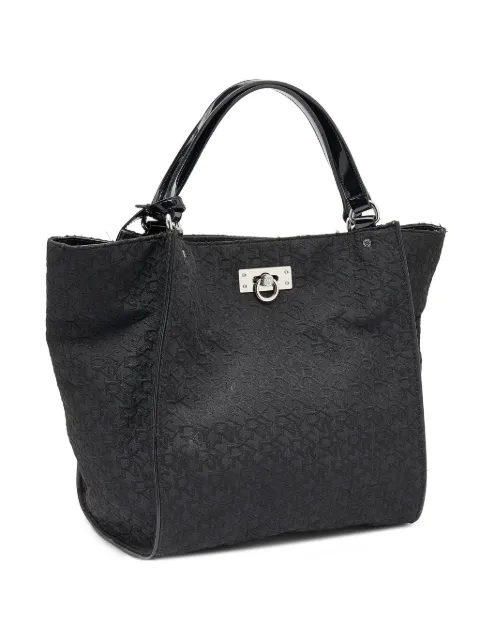 DKNY Vintage leather tote bag Black 621194