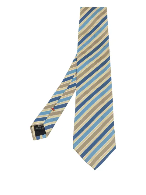 Ermenegildo Zegna Vintage diagonal-striped silk tie Blue 591856