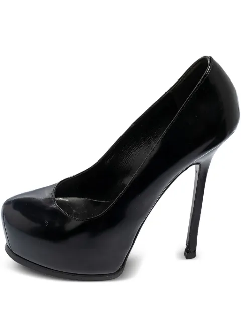Saint Laurent Pre-Owned leather heeled pumps Black 555947