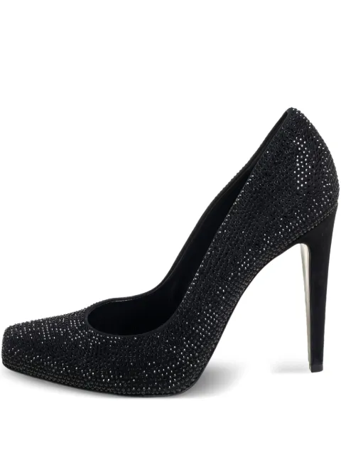 Christian Dior Pre-Owned rhinestone-embellished stiletto heels Black 444872