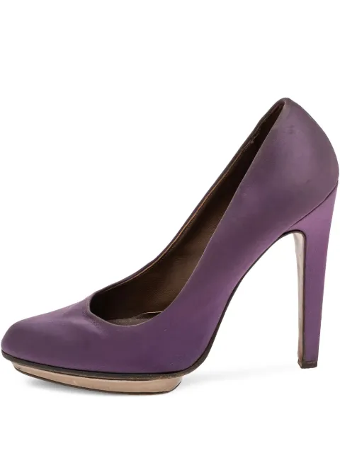 Marni Pre-Owned 125mm platform pumps Purple 555398