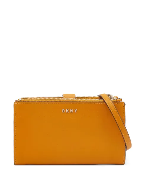 DKNY Vintage Pre-owned leather crossbody bag Yellow 803262