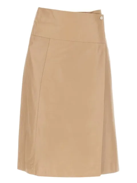 Arma wrap-effect midi skirt Neutrals 006L221050