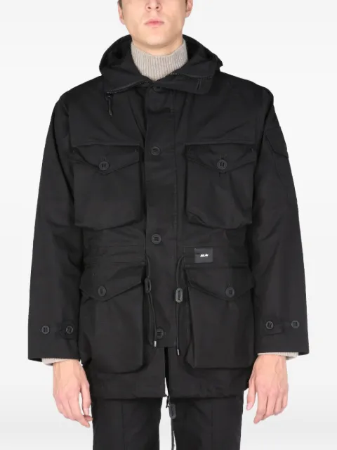 ArkAir buttoned hooded shirt Black B243AAFPBLACK