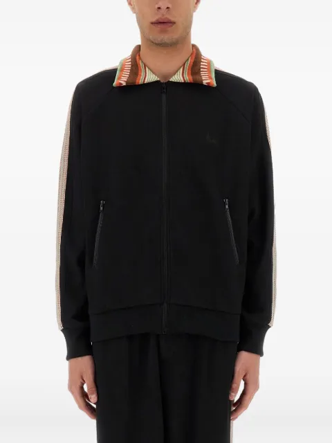 Sasquatchfabrix. striped-panel jacket Black 25SSCSS00103