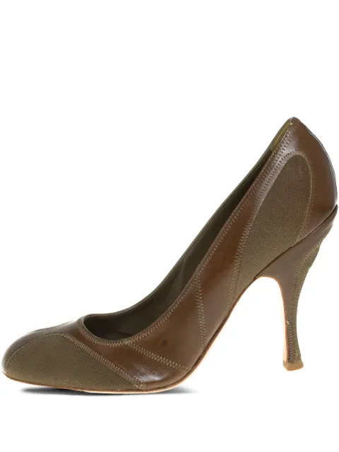 Christian Dior Pre-Owned 105mm two-tone leather pumps Brown 405077