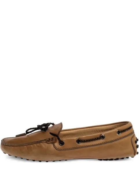 Tod's Vintage leather boat shoes Brown 328659