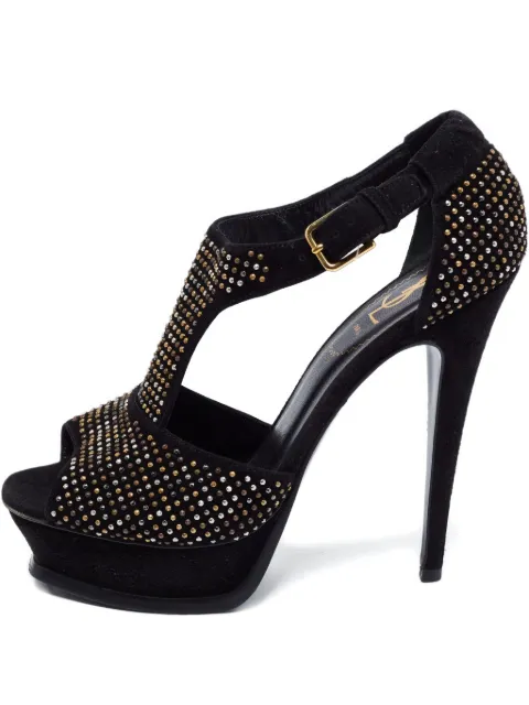 Saint Laurent Pre-Owned stud-embellished sandals Black 201596