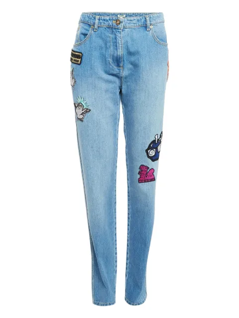 Kenzo Pre-Owned patch-detail jeans Blue 1020065