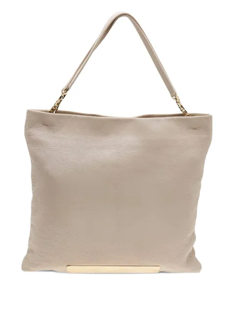 Jimmy Choo Pre-Owned Charlie leather tote bag Neutrals 596507