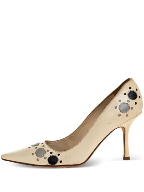 Jimmy Choo Pre-Owned 85mm leather pumps Neutrals 317455