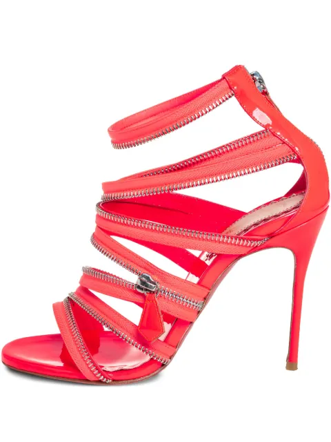 Christian Louboutin Pre-Owned 100mm Unzip sandals Pink 424980