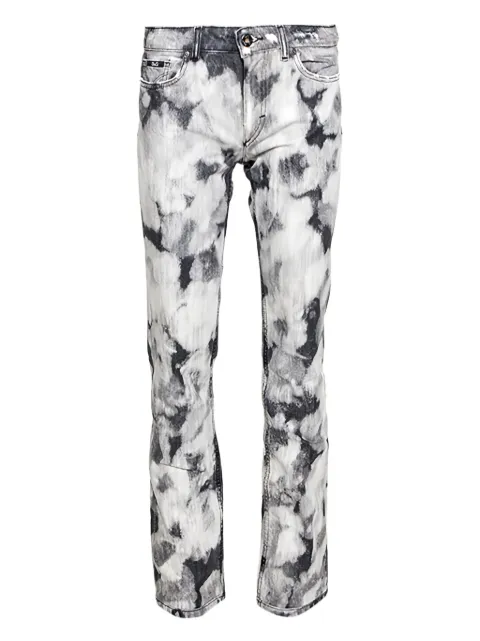 D&G Vintage Pre-Owned floral-print jeans Grey 277014