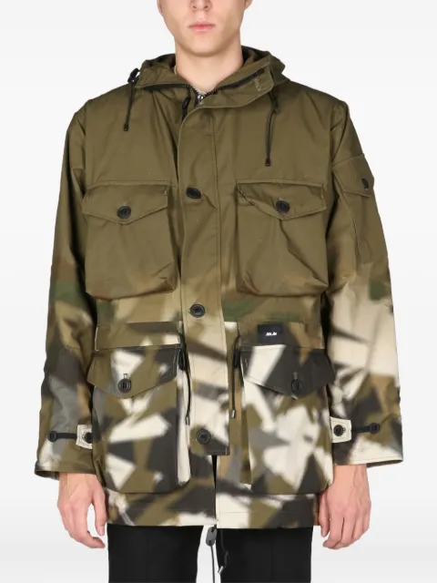 ArkAir camouflage-print flap-pocket raincoat Green B243AAFPMETALSPLINT