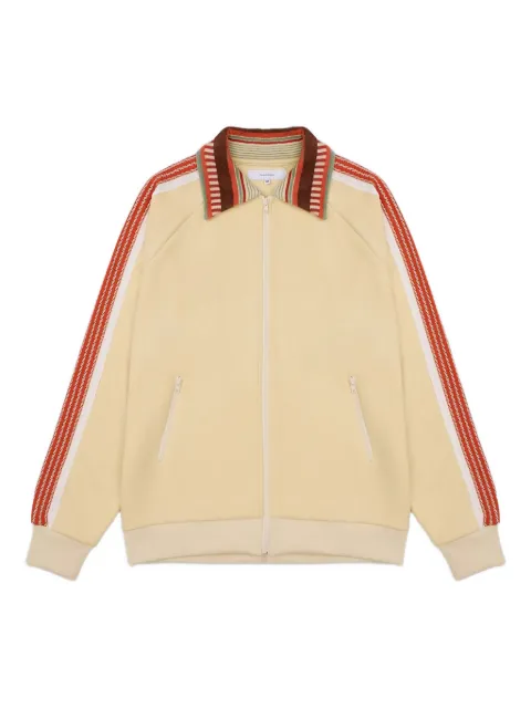 Sasquatchfabrix. striped-panel jacket Yellow 25SSCSS00101