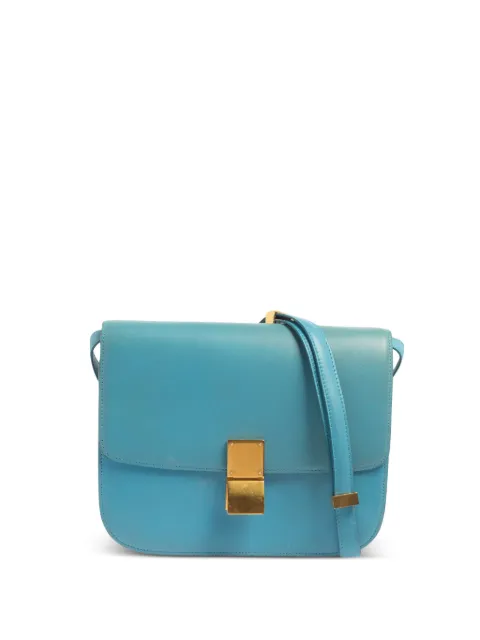 Celine Pre-Owned Classic Box leather shoulder bag Blue 503924