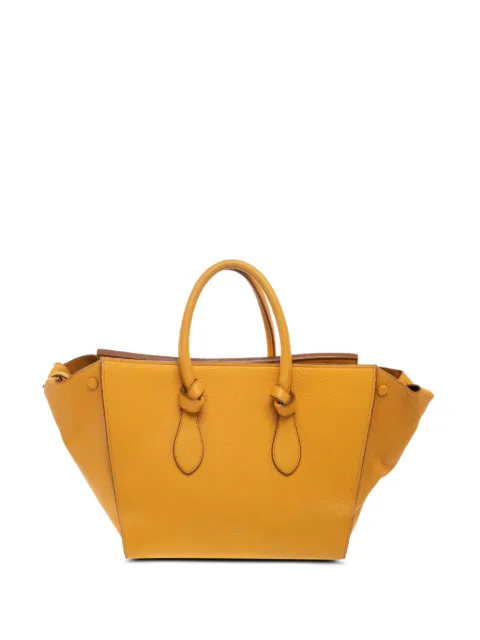 Celine Pre-Owned Tie leather tote bag Yellow 481162