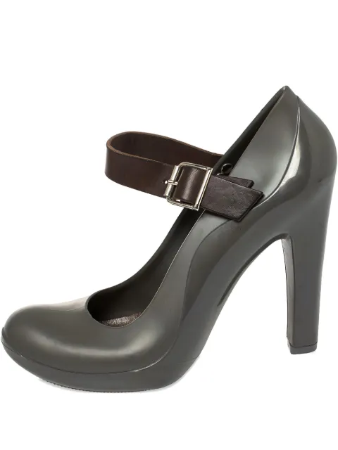 Marni Pre-Owned 125mm Jelly leather pumps Grey 433745