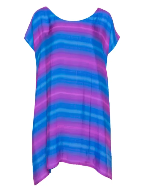 Emporio Armani Pre-Owned striped silk tunic Blue 320339