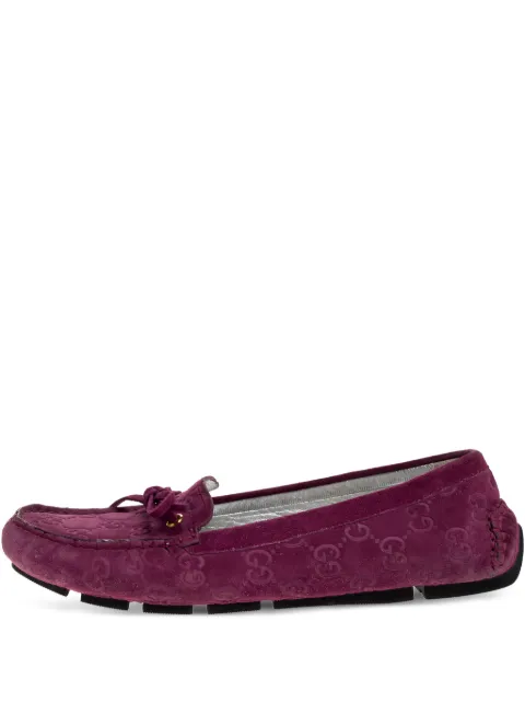 Gucci Pre-Owned GG suede loafers Purple 317186