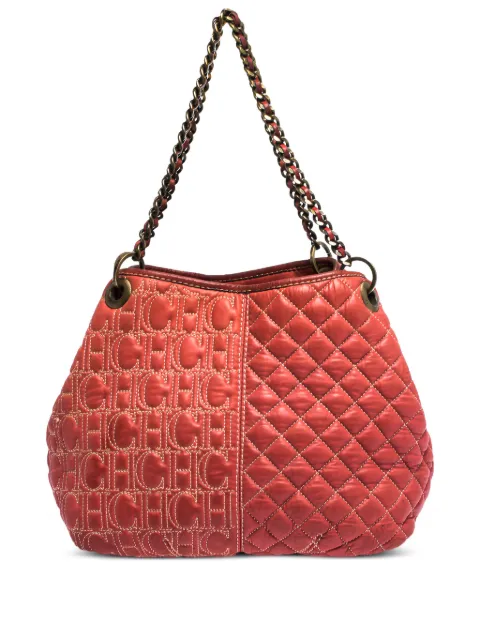 Carolina Herrera Vintage pre-owned quilted leather shoulder bag Orange 286024