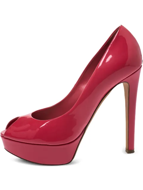Christian Dior Pre-Owned patent leather platform pumps Pink 276807