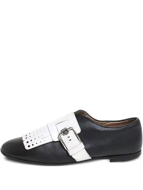 Tod's Vintage fringe buckle flats Black 258921