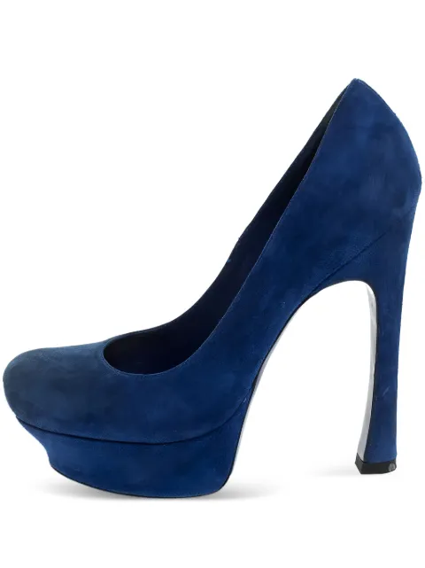 Saint Laurent Pre-Owned 140mm Palais platform pumps Blue 247498