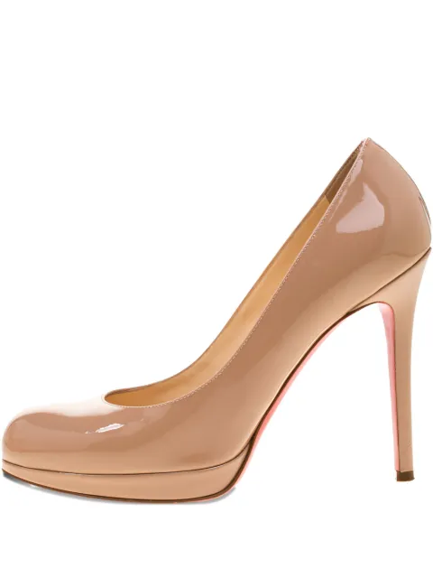 Christian Louboutin Pre-Owned 100mm Neofilo patent leather pumps Neutrals 187302