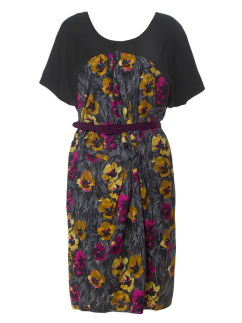 Kenzo Pre-Owned floral-print midi dress Grey 229822