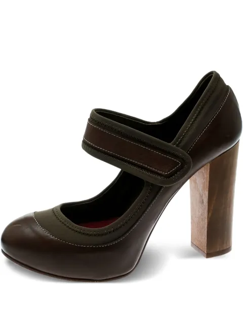 Chloé Pre-Owned 110mm leather pumps Brown 181993