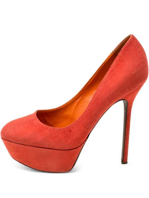 Sergio Rossi Vintage Pre-owned 130mm platform pumps Orange 215688
