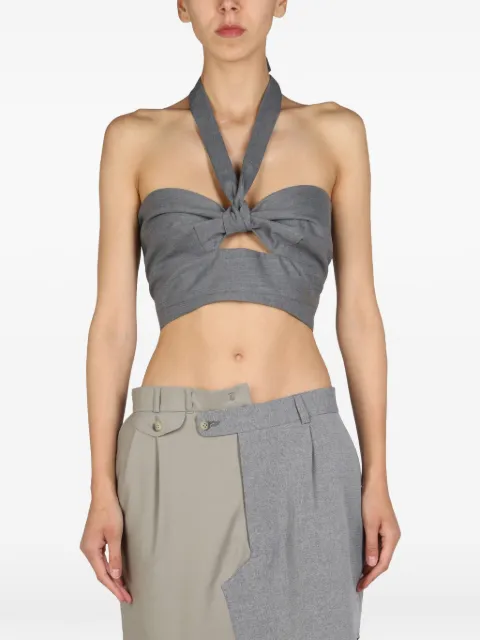 1/OFF knot halter top Grey 111312101A