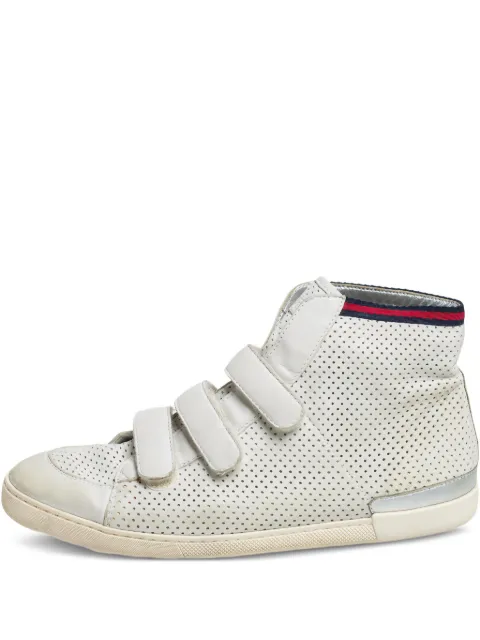 Gucci Pre-Owned perforated leather sneakers Grey 466864