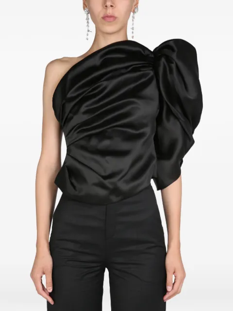 ANOUKI one-shoulder bow top Black ASS22N02BLFUBLACK