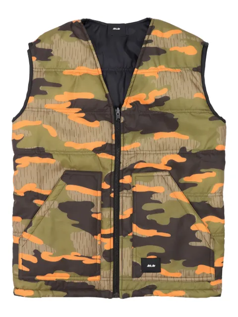 ArkAir full-zip patterned reversible gilet Black B501AABLACK
