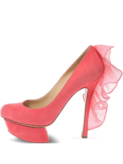 Nicholas Kirkwood 140mm ruffled pumps Pink 325490