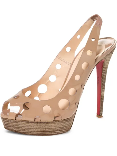 Christian Louboutin Pre-Owned 135mm Ginza heeled sandals Neutrals 294541