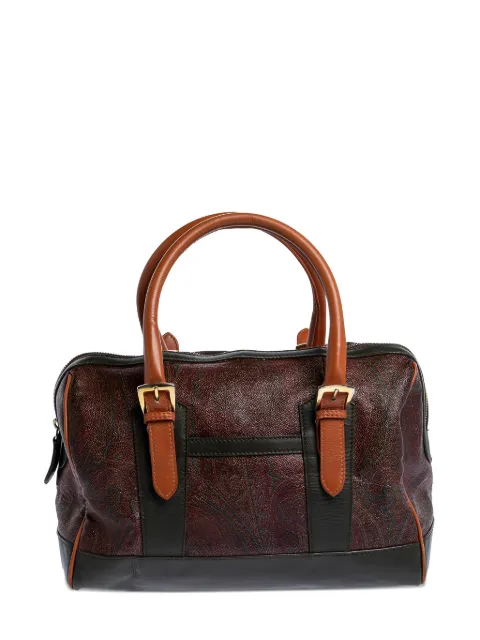 Etro Pre-Owned paisley-print leather handbag Brown 319459