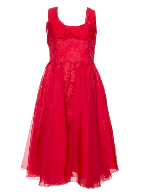Dolce & Gabbana Pre-Owned lace-detailed midi dress Red 339232