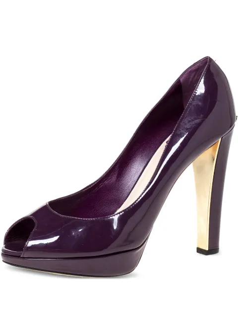 Christian Dior Pre-Owned leather heeled pumps Purple 310501
