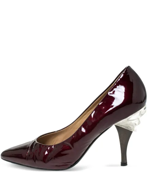 Casadei Vintage pre-owned pointed-toe crystal-heel pumps Red 296451